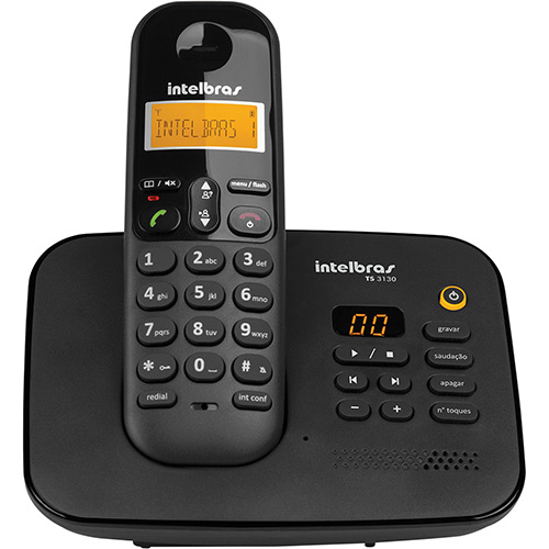 Telefone sem Fio Digital Intelbras TS3130 com Secretria Eletrnica